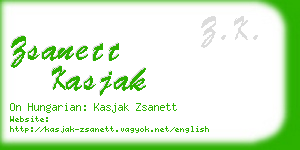 zsanett kasjak business card